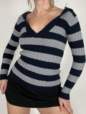 Women's Blue and Navy Jumper